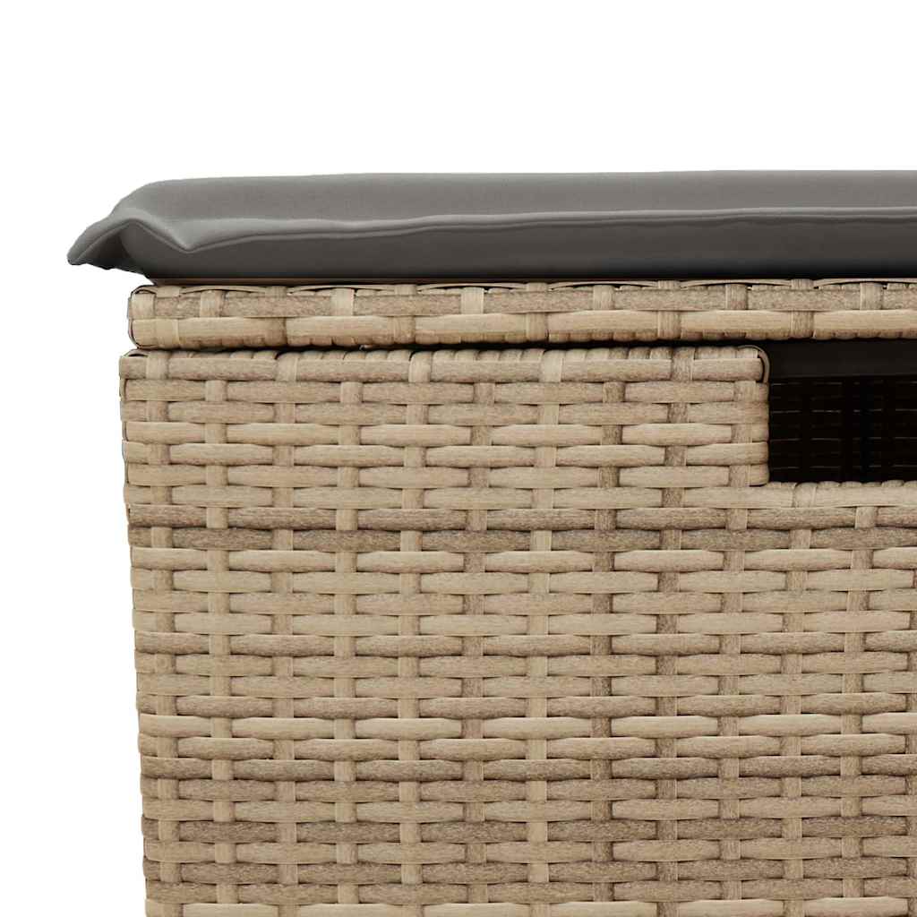 Juego De Sofás Jardín Con Cojines 6 Pzas Ratán Sintético Beige / Vetonek_3