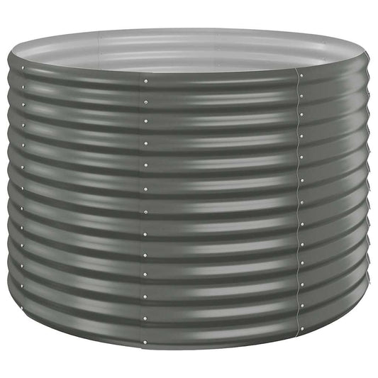 Jardinera Arriate Acero Galvanizado Gris 100x100x68 Cm_0