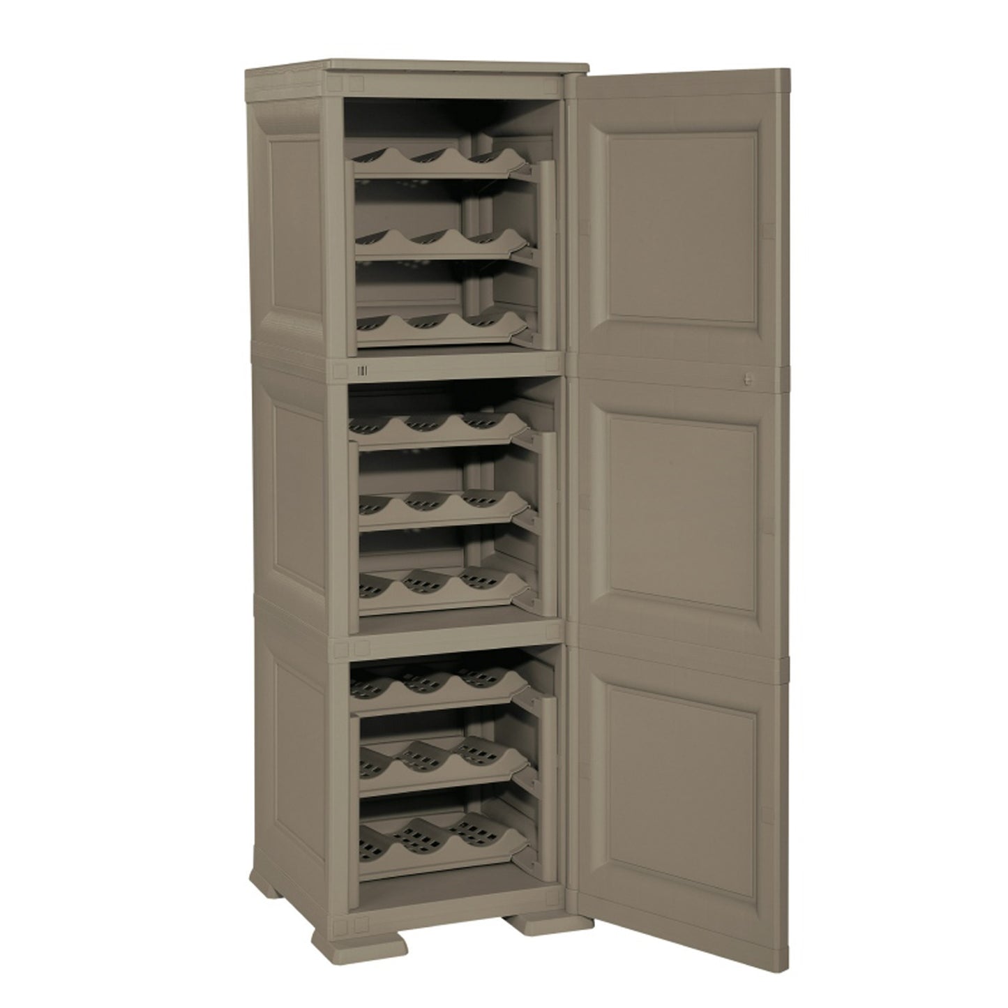 Mueble Omnimodus Portabotellas Para 27 Botellas Modelo Wengé