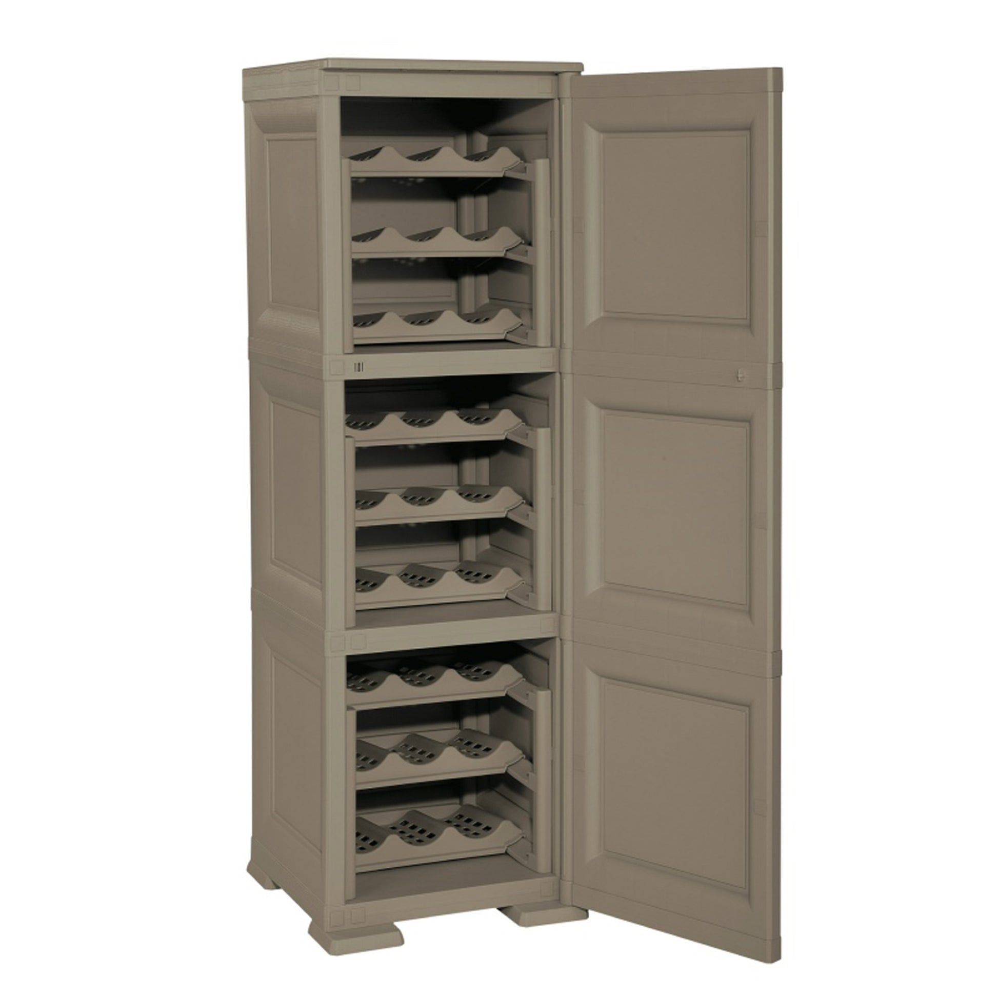 Mueble Omnimodus Portabotellas Para 27 Botellas Modelo Wengé