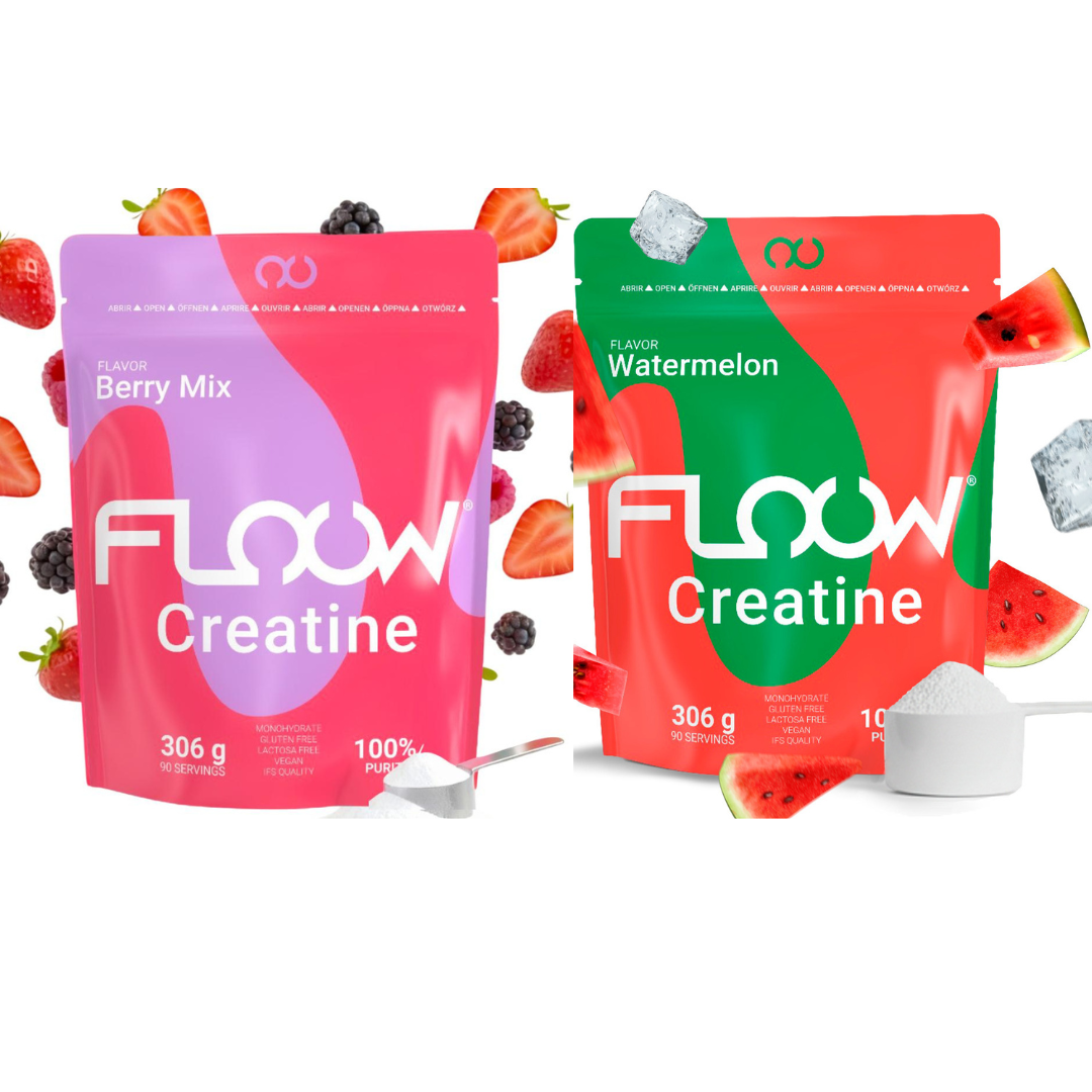 Creatina Monohidratada Sabor Berry Mix + Sabor Sandía - 612g (204 Dosis) Creatine En Polvo Pura Sin Azúcar_0