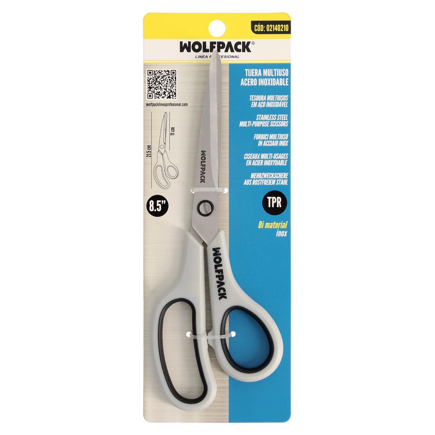 Tijeras Multiuso Acero Inoxidable 8,5 / 220 Mm. Hojas Acero Inoxidable, Mango Comodo Y Suave_2