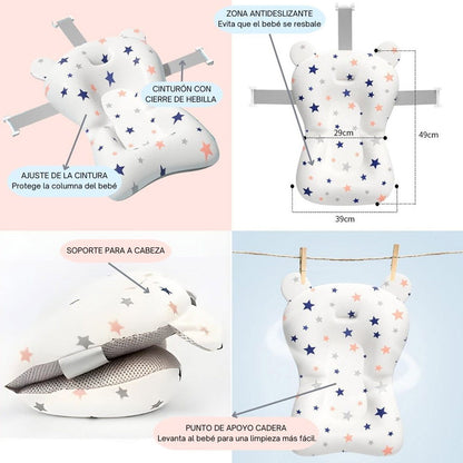 Bathby Bañera Plegable Azul Para Bebés, Cojín Reductor, Termómetro, Patas Antideslizantes (azul Pastel)_2
