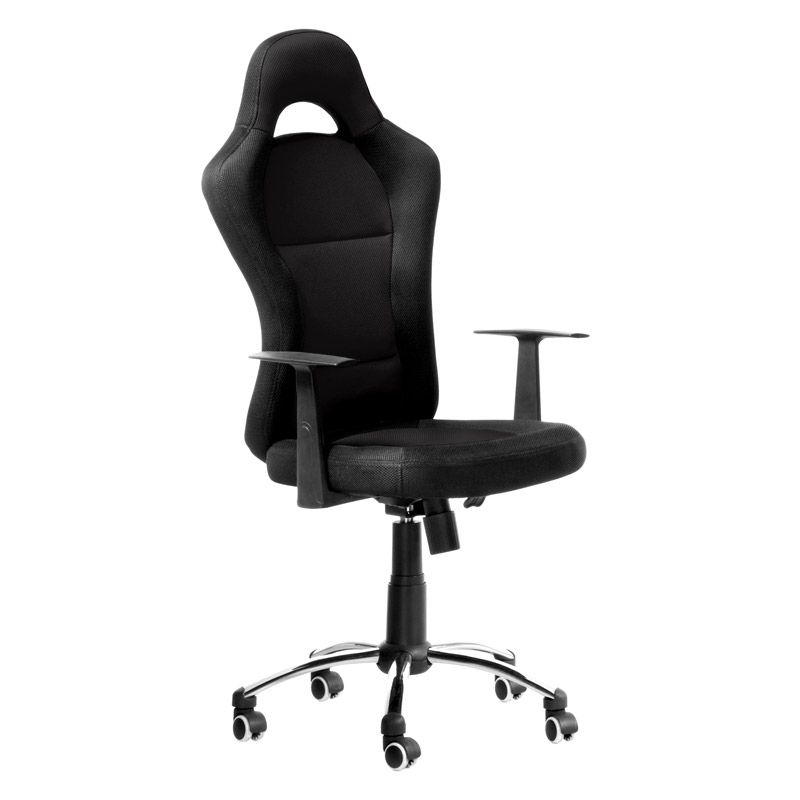 Silla De Oficina Fórmula Símil, Negro, 60,5 X 115-125 X 61,5cm_0