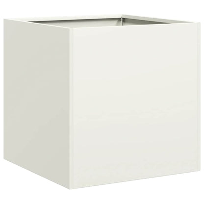 Jardinera De Acero Laminado En Frío Blanco 40x40x40 Cm_0