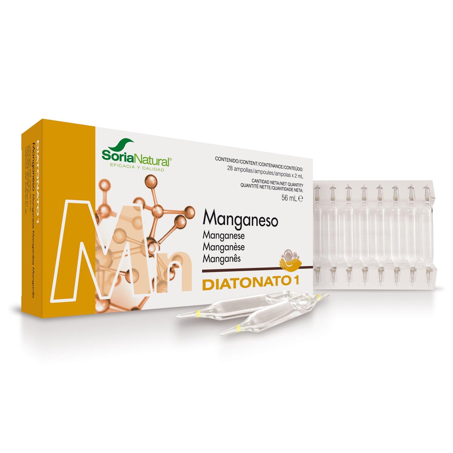 Diatonato 1 - Manganês · Soria Natural · 28 ampolas