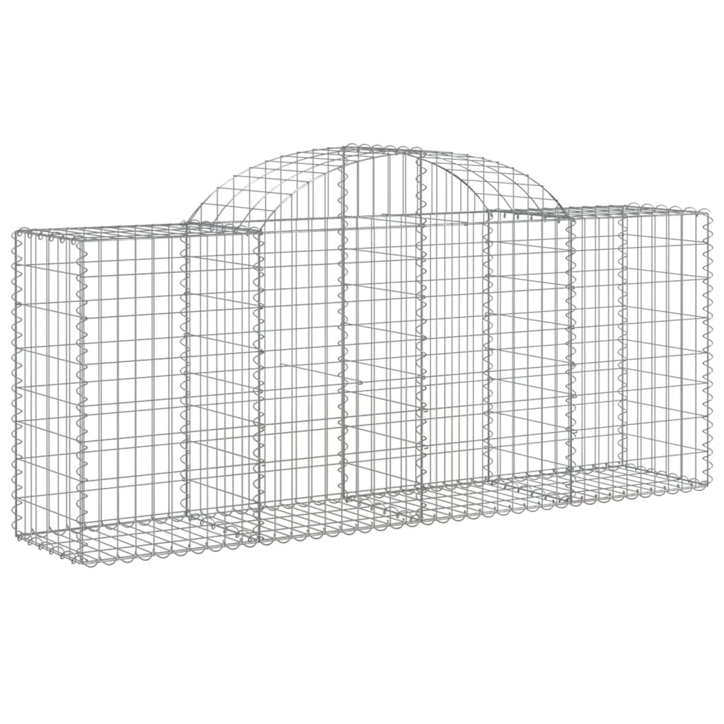 Cestas De Gaviones 12 Uds Forma De Arco Hierro 200x50x80/100 Cm_2