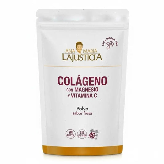 Colagénio com Magnésio + Vitamina C - 350 Gr Morango Lajusticia