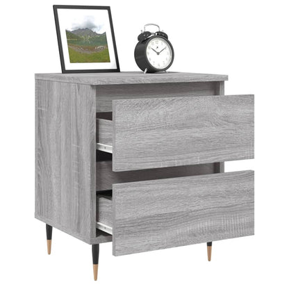 Mesita De Noche 2 Uds Madera Ingeniería Gris Sonoma 40x35x50 Cm_2