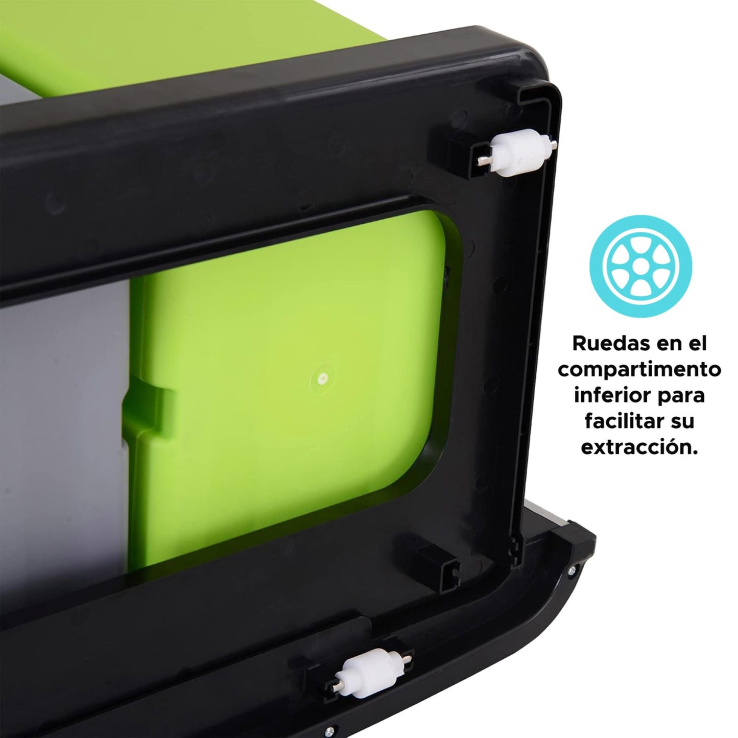 Papelera Reciclaje 62l Acero Inoxidable Blanco_4