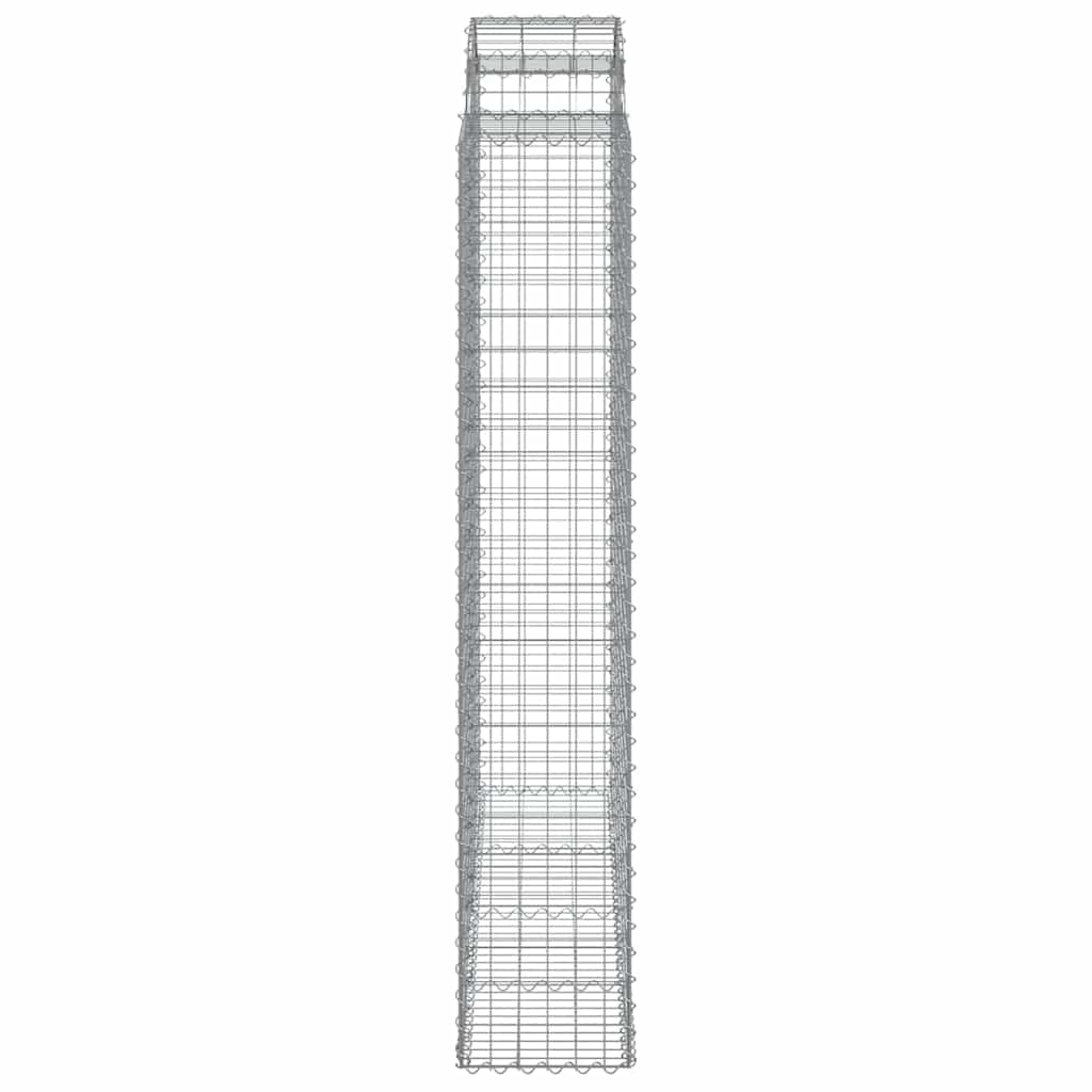 Cestas De Gaviones 9 Uds Forma De Arco Hierro 200x50x220/240 Cm_4