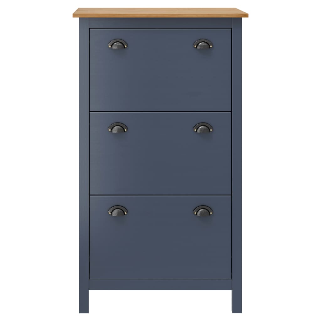 Mueble Zapatero Hill Madera Pino Gris 72x35x124 Cm / Vetonek_3