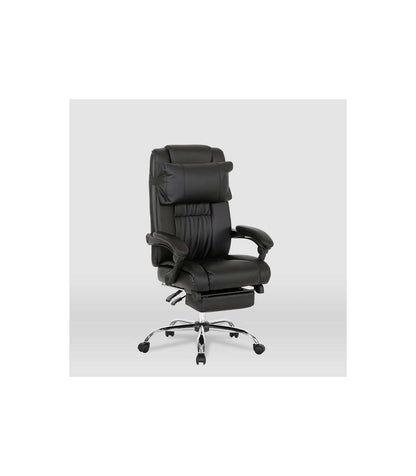 Silla De Oficina Samanta En Piel Sintética Negra. Alto: 118/125.5cm Ancho: 63.5cm Fondo:_5