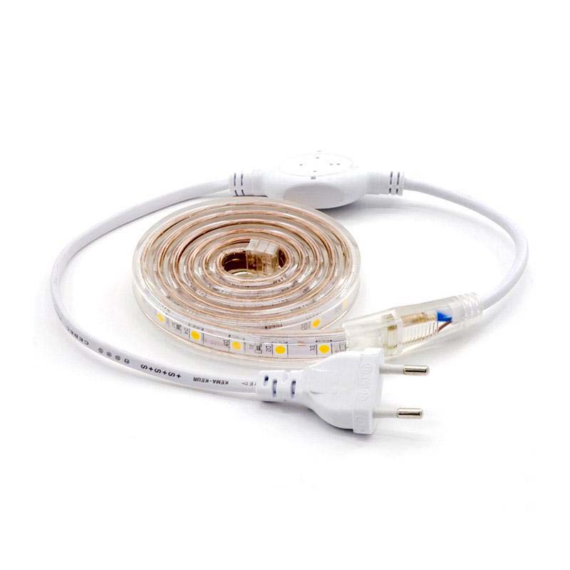 Kit Tira Led 220v Smd5050 Epistar, 60led/m 1 Metro, Blanco Cálido_1