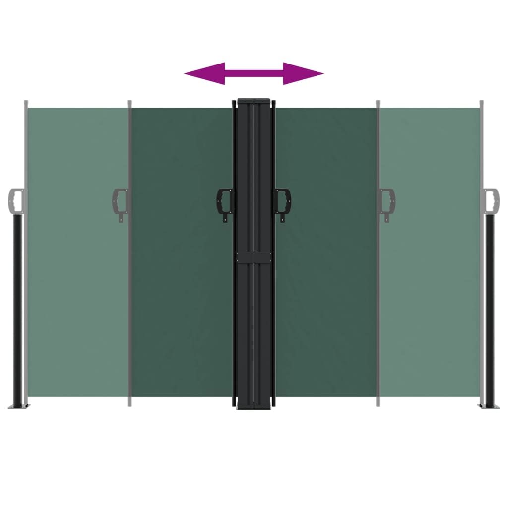 Vidaxl Toldo Lateral Retráctil Verde Oscuro 160x600 Cm_4