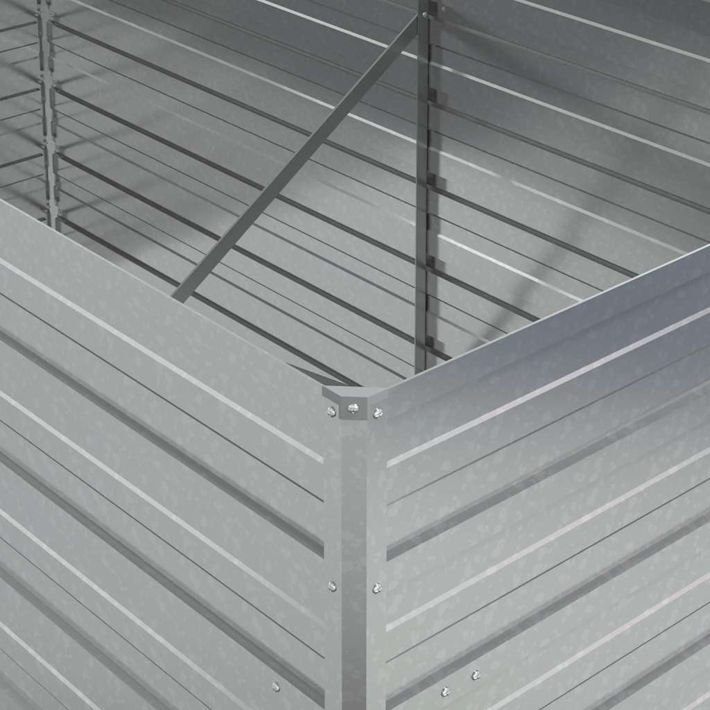 Arriate De Acero Galvanizado Plateado 160x80x77 Cm_5