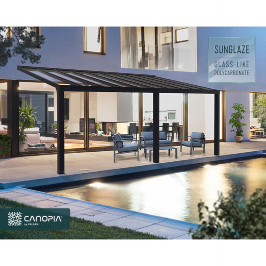 Pérgola anexa Stockholm 342x740 cm 