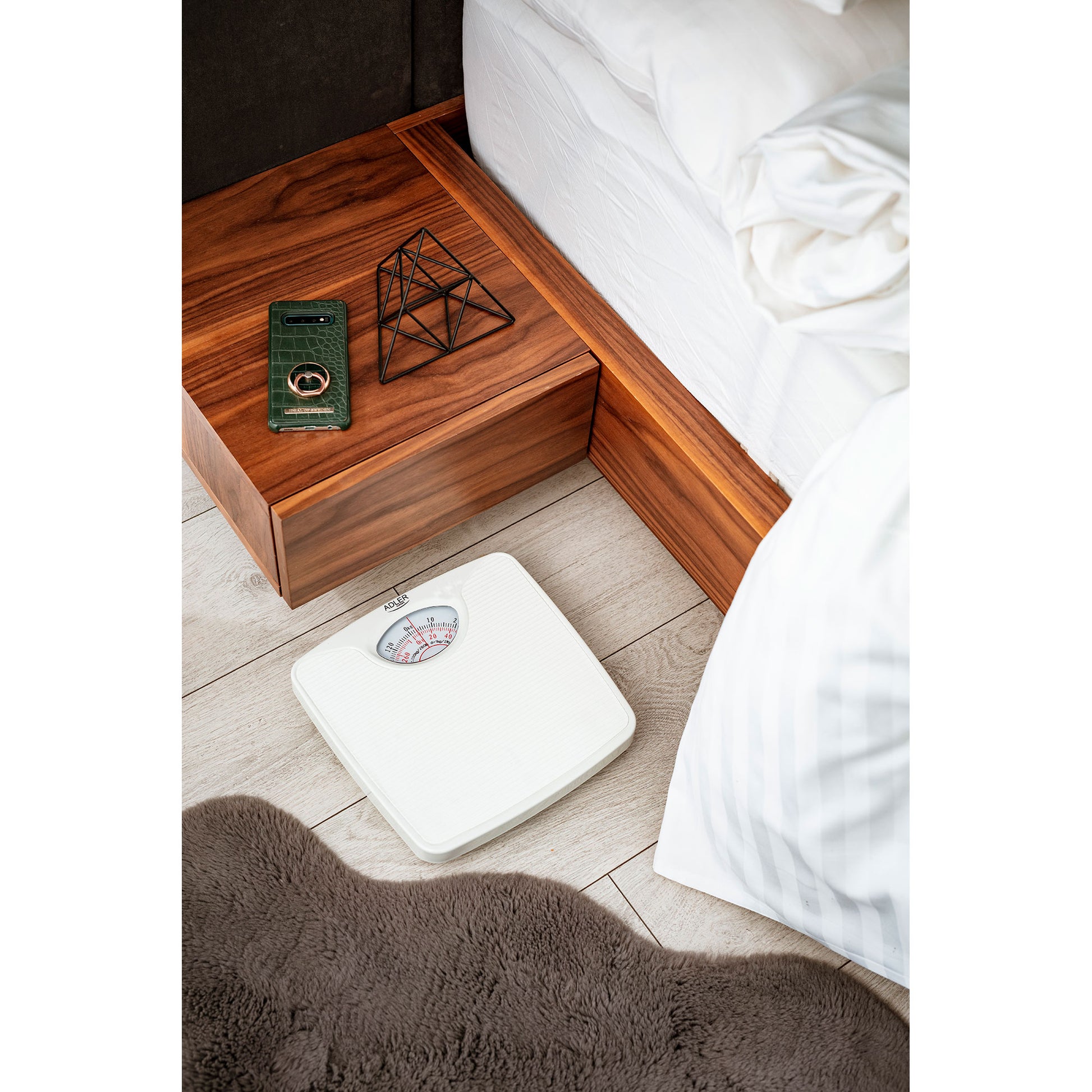 Báscula Analógica De Baño, Precisión, Mecánica, Medición Hasta 130 Kg, Sin Pilas, Fácil Uso Adler Ad8151w Blanco_2