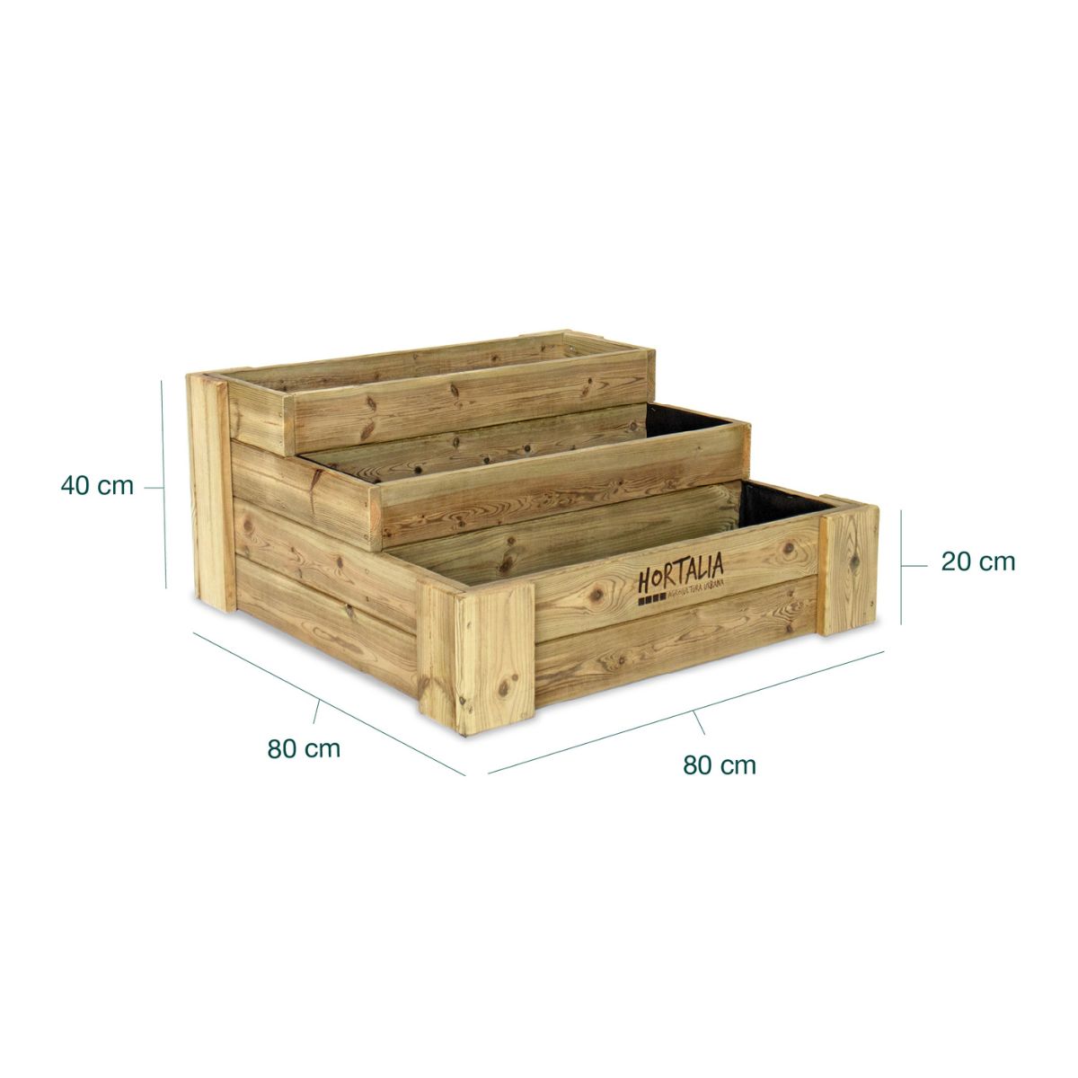 Escada de Jardim Box Stairs 80 Hortalia 140 L