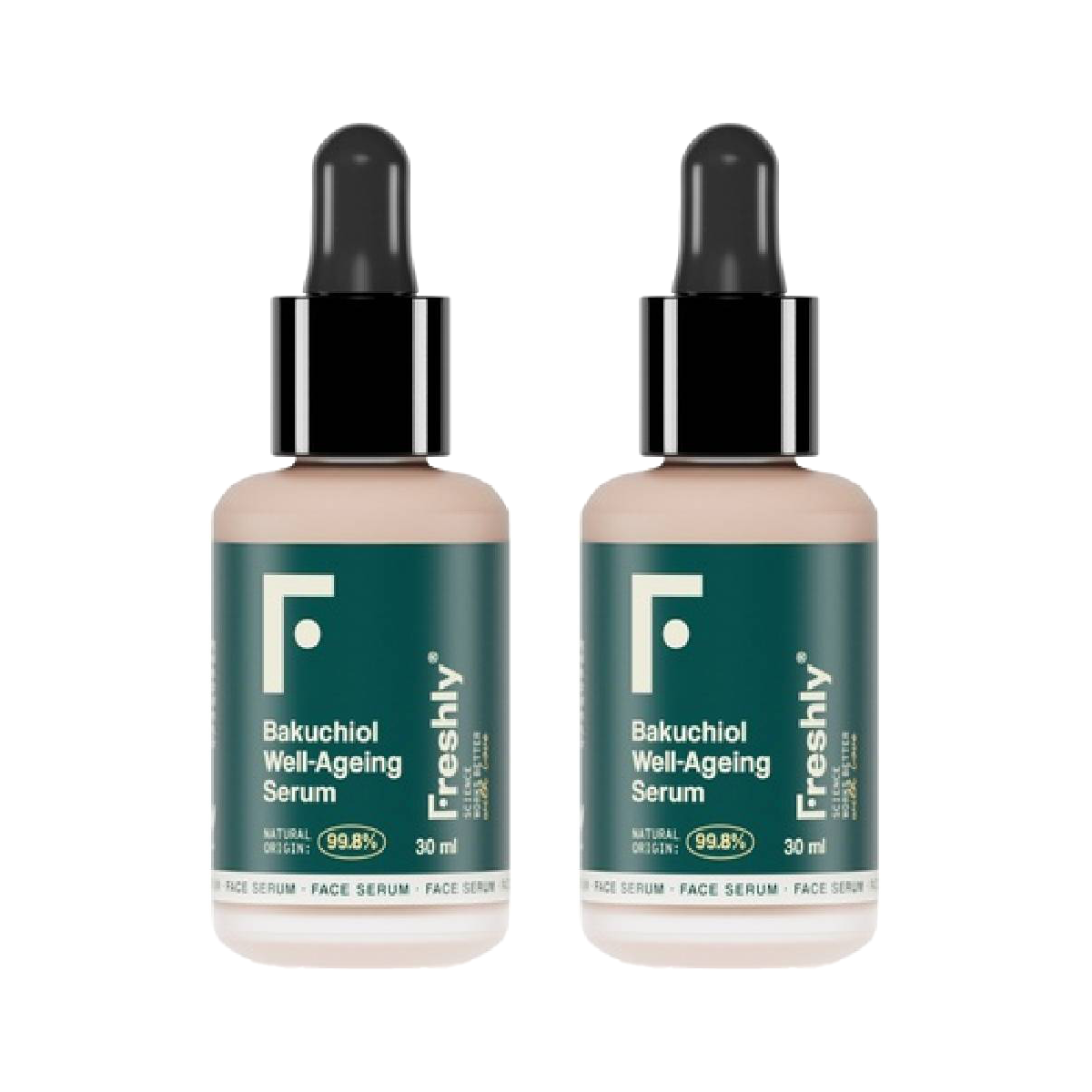 Embalagem de 2x Bakuchiol Freshly Sérum Anti-envelhecimento 30ml