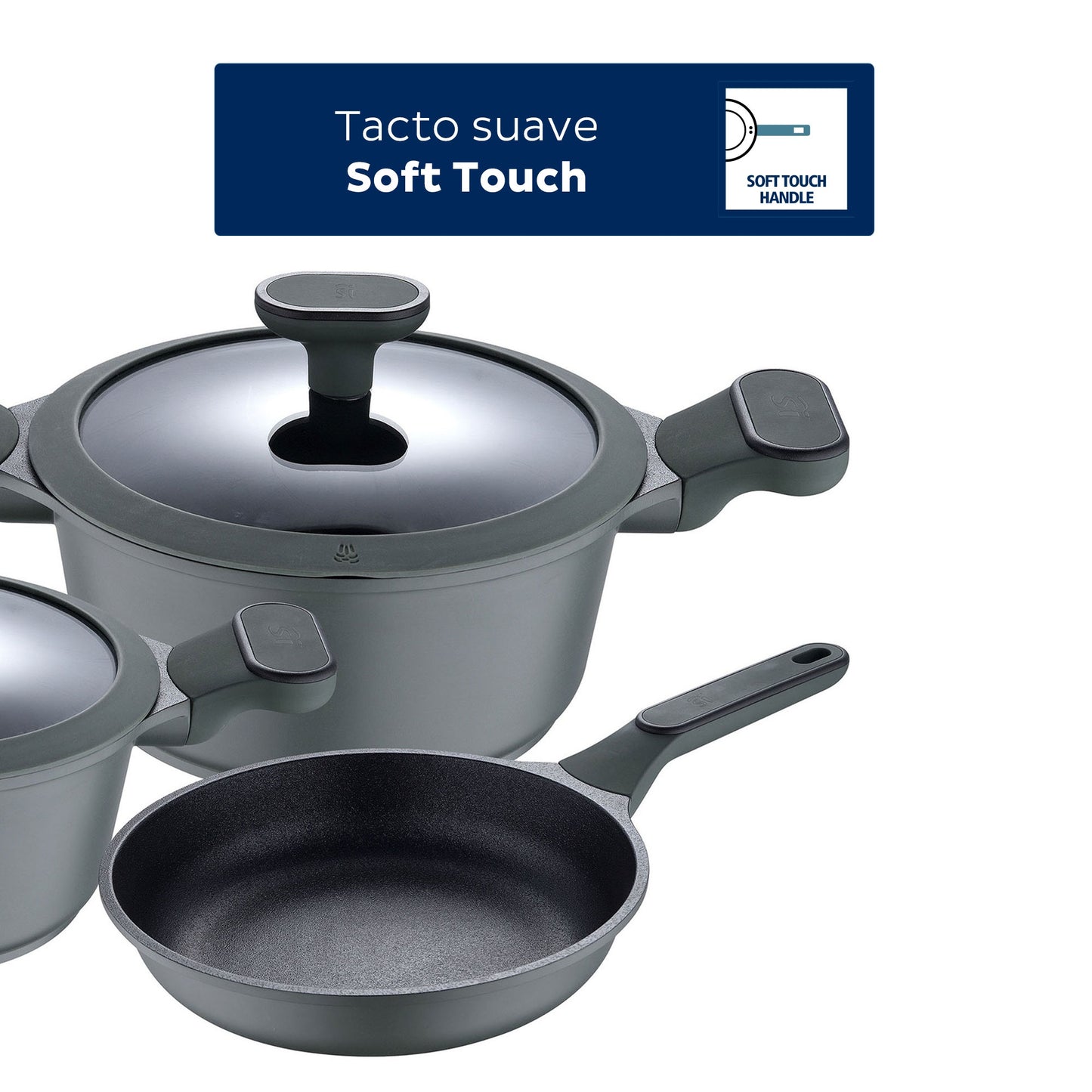 Set 5pcs Bateria De Cocina Aluminio Fundido Ind_5