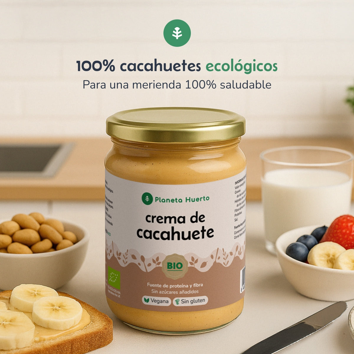 Planeta Huerto ECO Manteiga de Amendoim 350 g