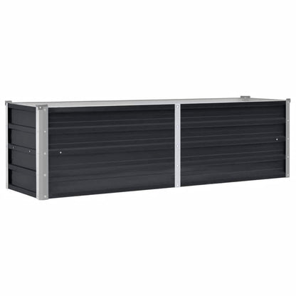 Arriate De Acero Galvanizado Gris Antracita 160x40x45 Cm_0