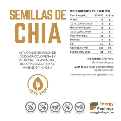 Semente de CHIA: (500 g) Embalagem XL