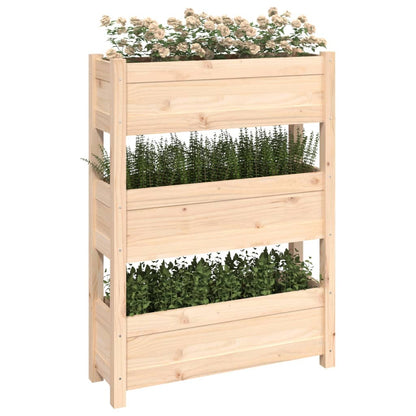 Jardinera De Madera Maciza De Pino 77x25x104,5 Cm_3