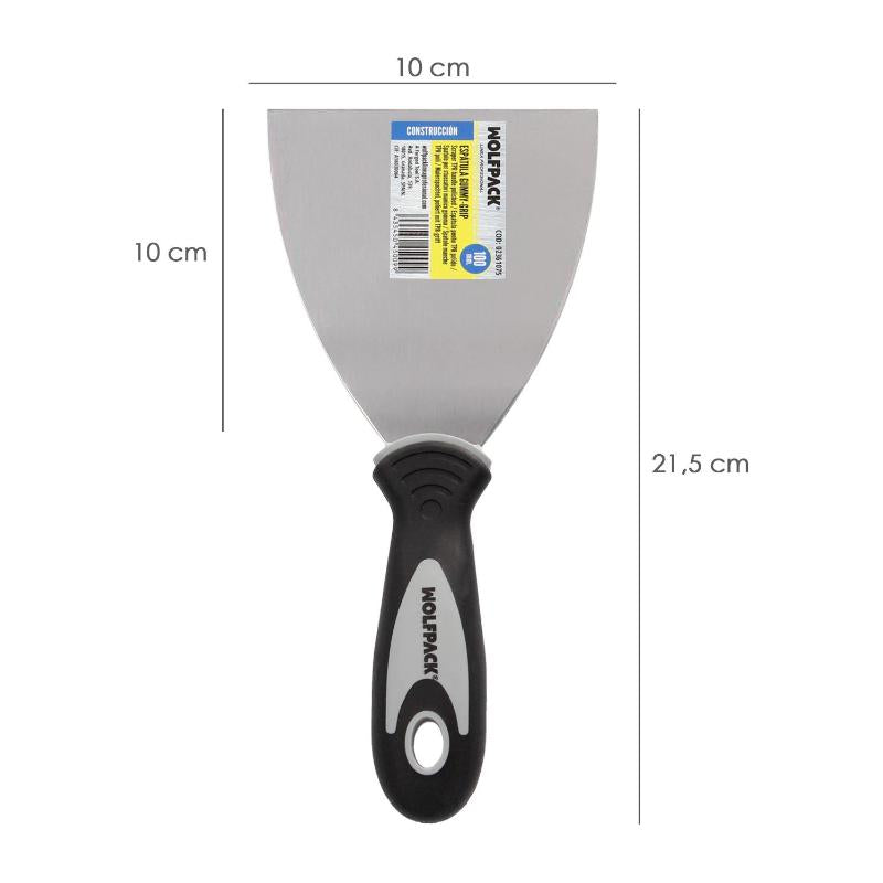 Espatula Mango Gummy Grip Hoja 100 Mm. Espatula Yeso, Espatula Pintor, Espatula Masillas, Espatula Pladur, Etc.