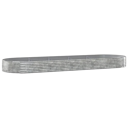 Jardinera Arriate Acero Galvanizado Plata 450x140x36 Cm_0