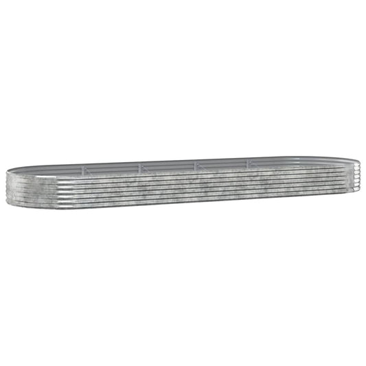 Jardinera Arriate Acero Galvanizado Plata 450x140x36 Cm_0