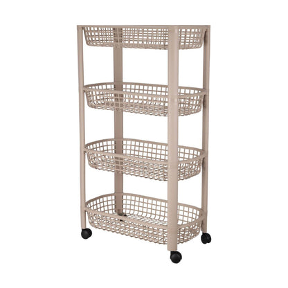 Well Home Carro De Cocina Con 4 Ruedas Color Beige_0