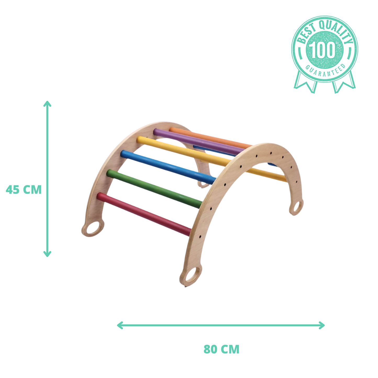 Arco/balancín Pikler De Madera Y Color. Med: 80 X 50 X 45 Cm. Arcksc0012. Woodgo._3