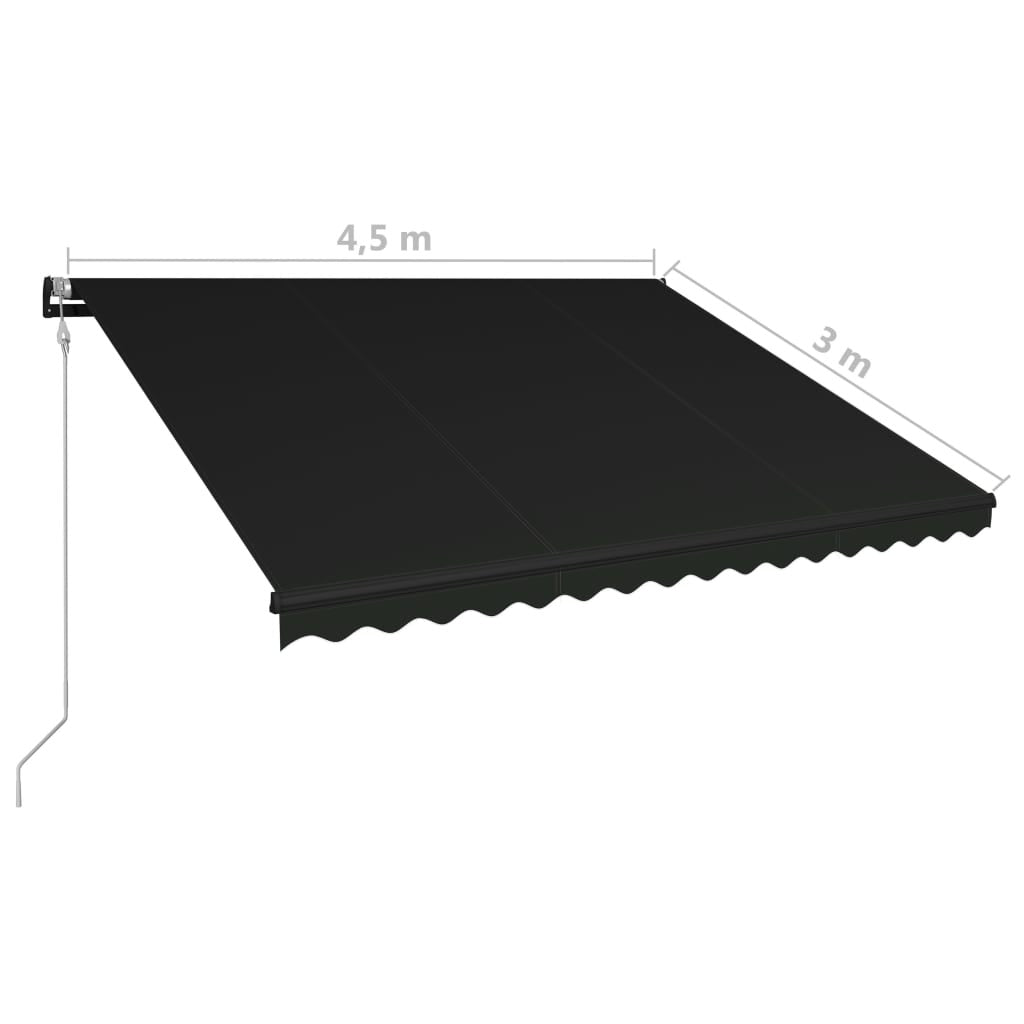 Vidaxl Toldo Retráctil Automático Gris Antracita 450x300 Cm_2