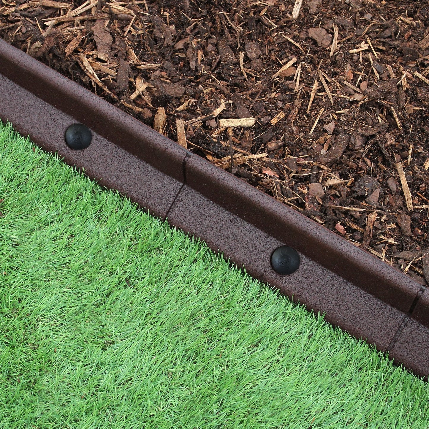 Bordes De Césped Marrón Flexibles Jardín Bordes De Césped Paquete De 46 X 1.2m_3