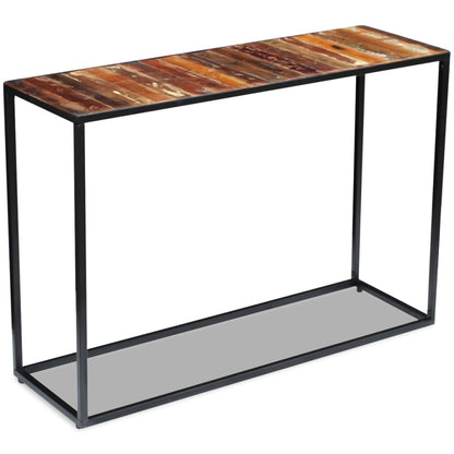Mesa Consola De Madera Maciza Reciclada 110x35x76 Cm_1