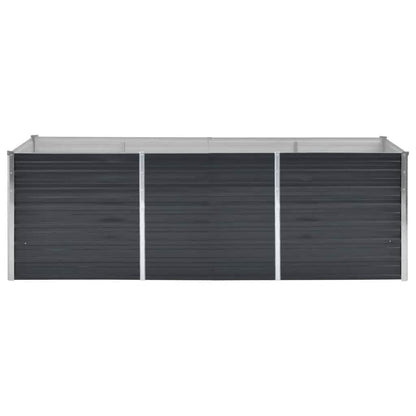 Arriate De Acero Galvanizado Gris Antracita 240x80x77 Cm_3
