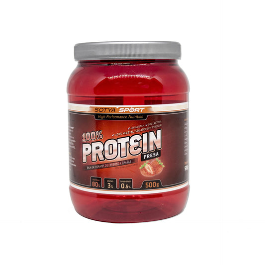 100% Proteína de Soja Morango Sotya 500 Gr