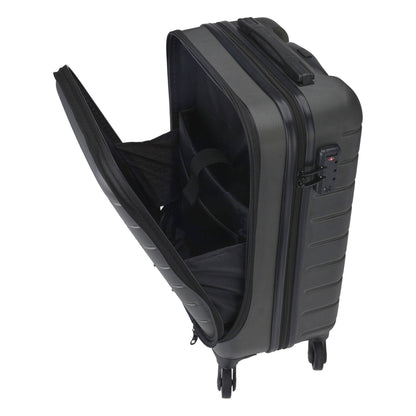Well Home Maleta Trolley Abs De 20'' Con 4 Ruedas Color Gris Oscuro_2