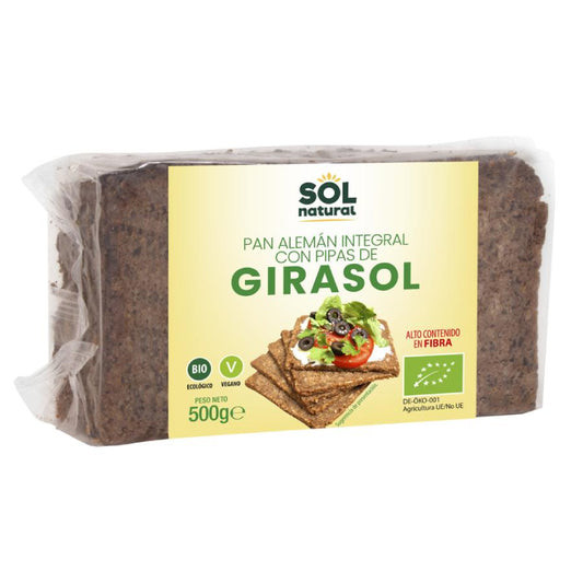 Pão Alemão Integral Sol Natural com Sementes de Girassol 500g