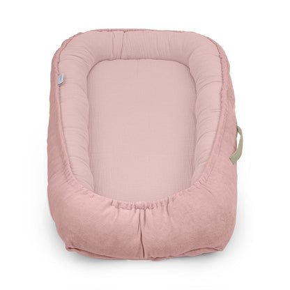 Cuna Nido Colecho Bebe Muselina Rosa_0