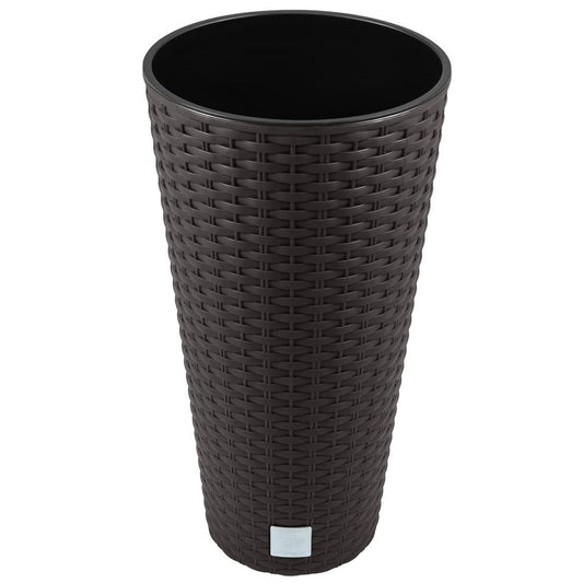 Maceta Alta Mod. Rato Ar 300. 30x57 Cm. Chocolate