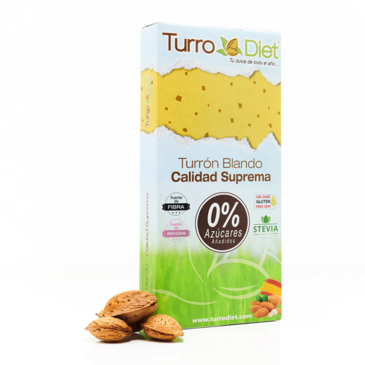 Nougat de Stevia Macio 150 g Turro Diet