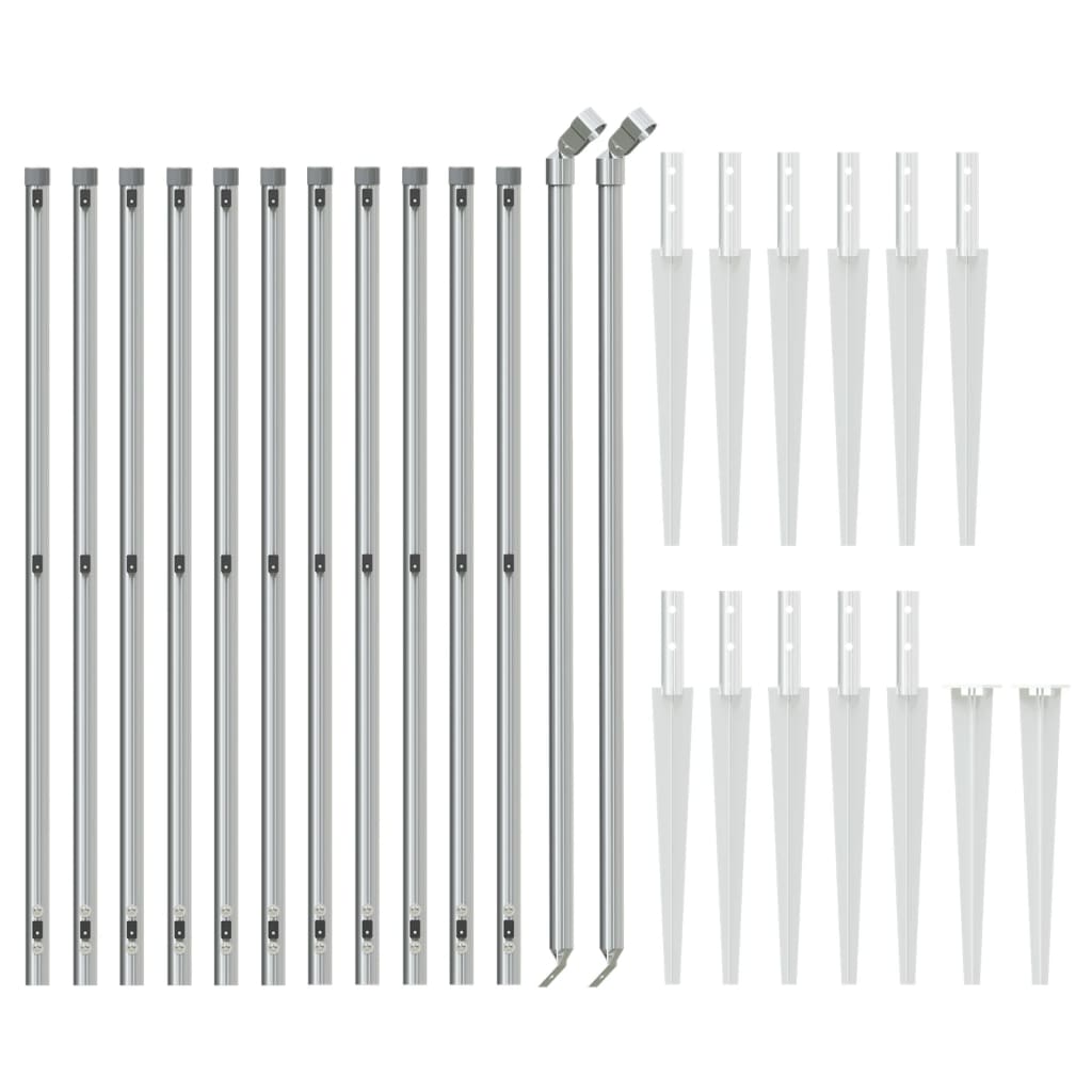Cerca De Alambre Con Pinchos De Anclaje Plateado 0,8x25 M / Vetonek_3