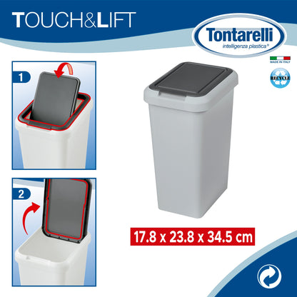 Cubo touch & Lift De 9l Gris_1