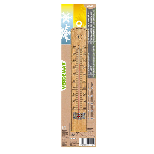 Termómetro de madeira Verdemax