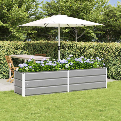 Jardinera Gris Claro 195 X 50 X 45 Cm Acero Galvanizado_1