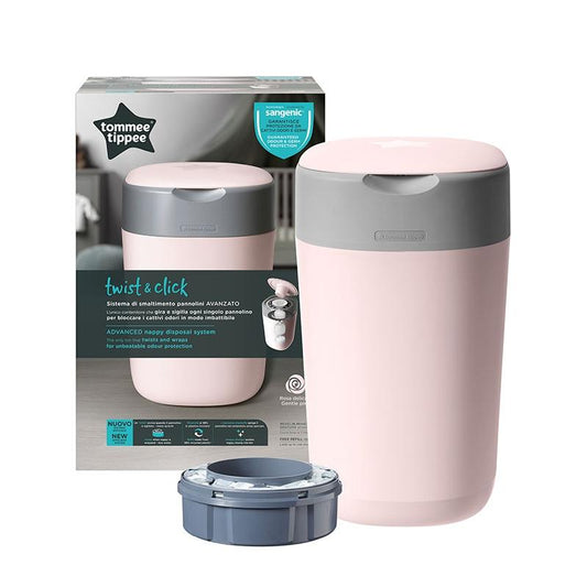 Balde de fraldas rosa Twist&amp;Click