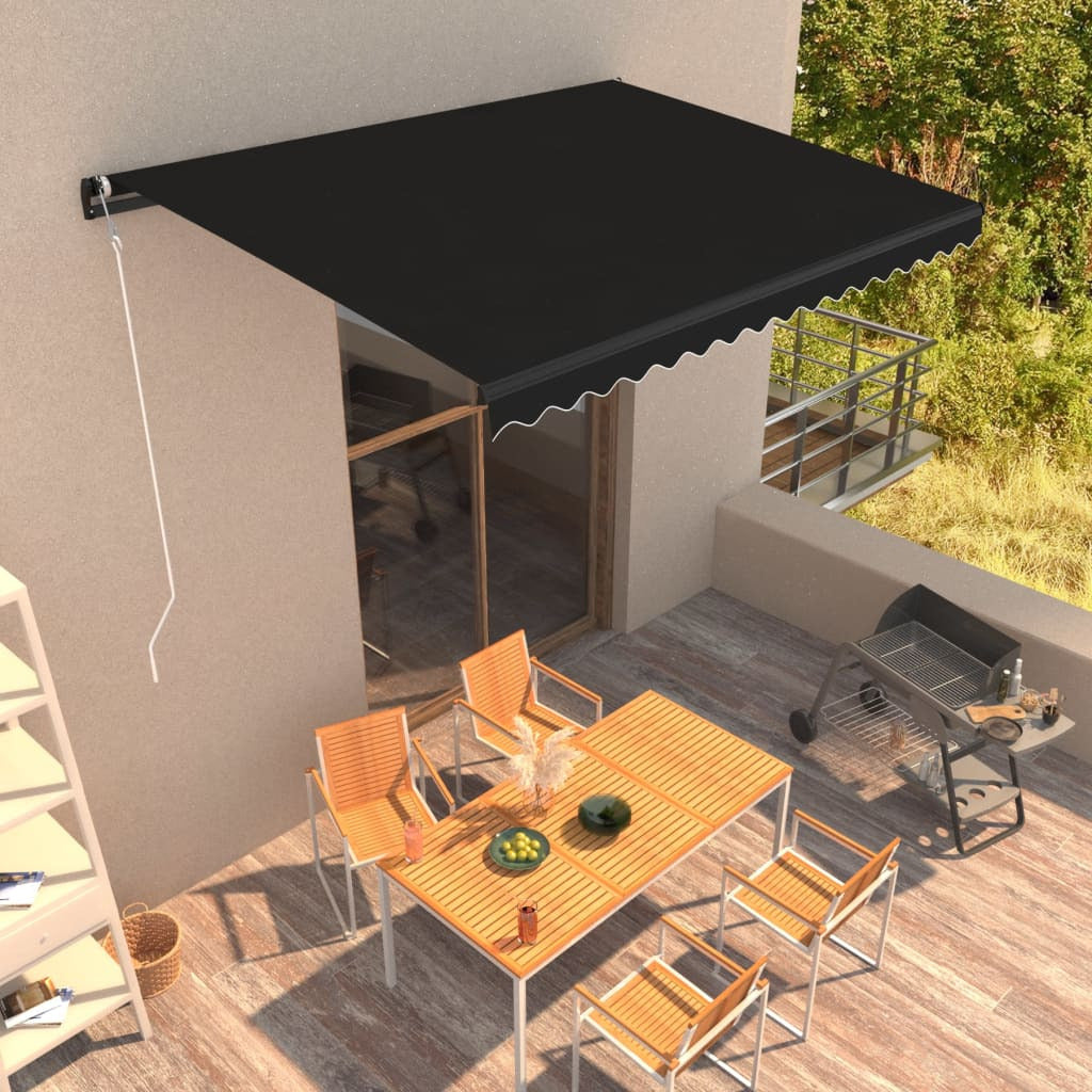 Vidaxl Toldo Retráctil Automático Gris Antracita 450x300 Cm_1